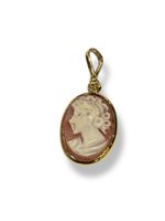Pendentif Mandile 1922 Femme Cammei  in Argent Conchiglia 2MCICM165D